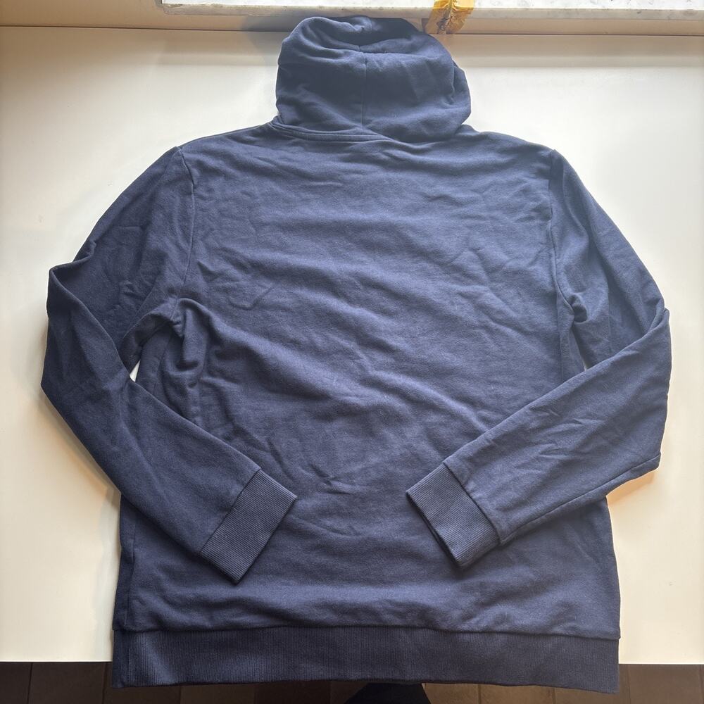 Y2K Oakley Center Spellout Logo Mens Pullover Hoodie Navy Blue Mens Size L - Picture 3 of 4